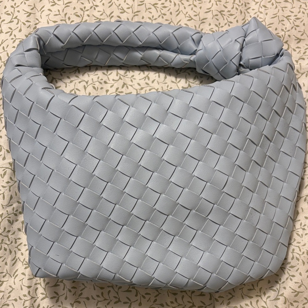Sincerely Jules Light Blue Woven Bag